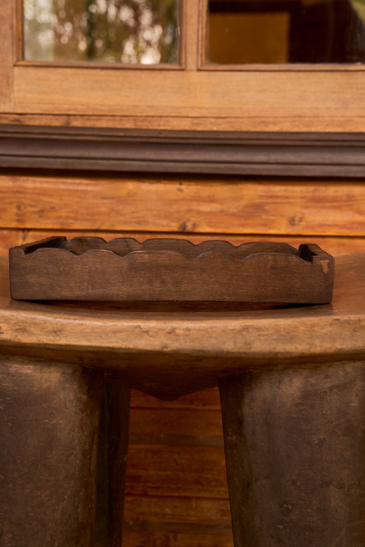  Handmade Wooden tray from jacaranda wood used as decor